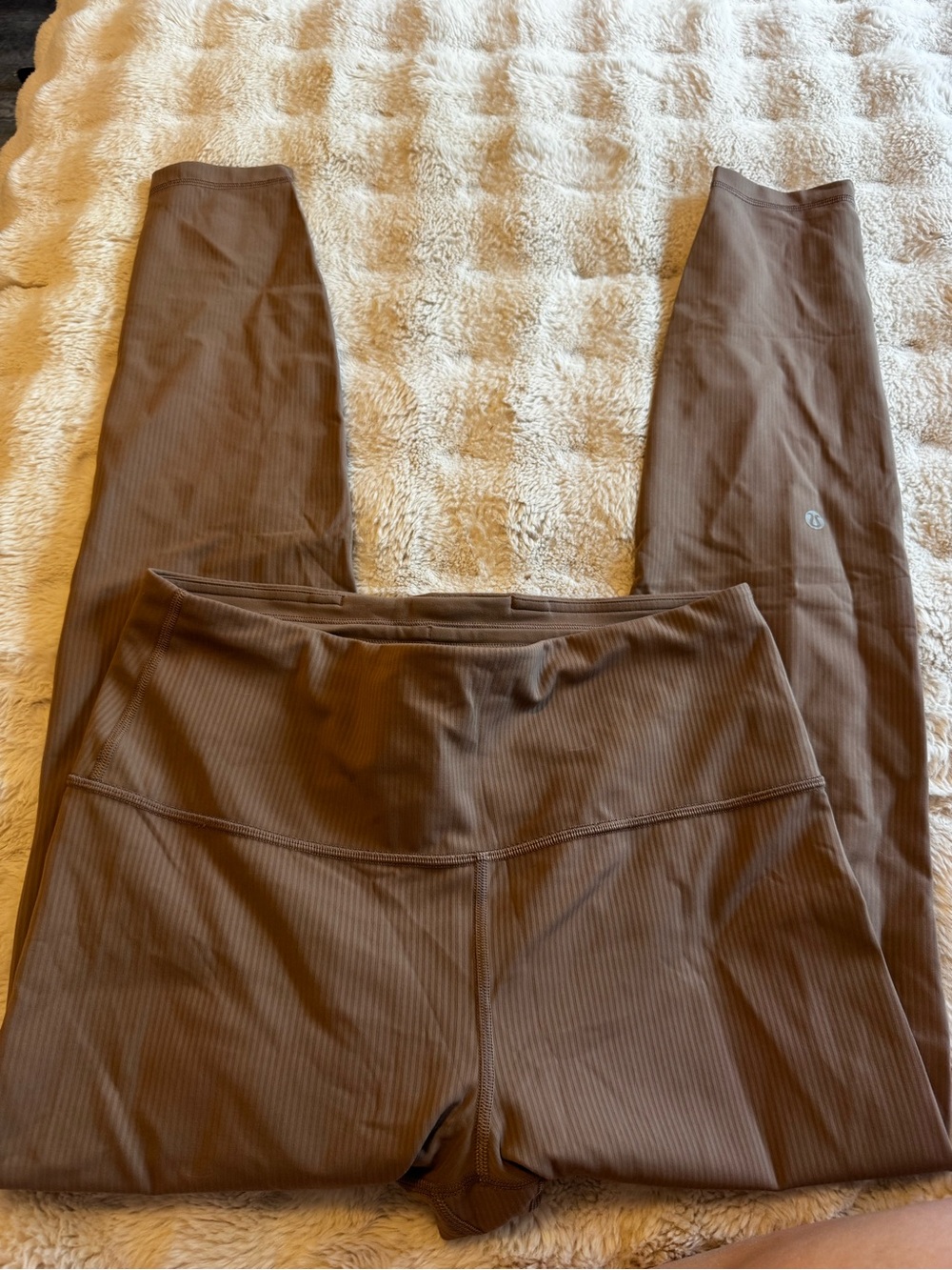 Brown ribbed lululemon leggings